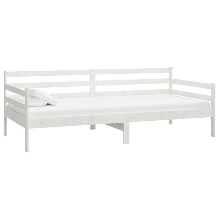 Maison Exclusive - Lit de repos avec matelas 90x200 cm Blanc Bois de pin massif