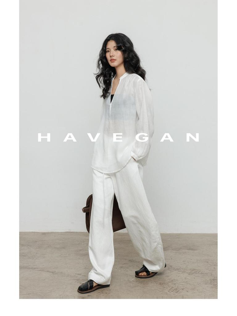 Pantalon d'été décontracté ample à jambes larges en lin pour femme - Style long jusqu'au sol