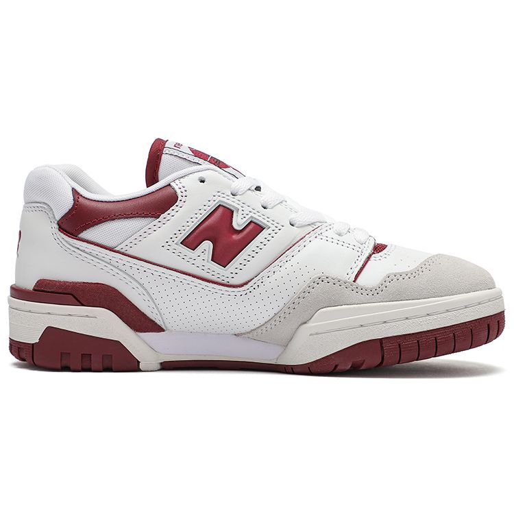 New Balance 550 Burgundy Unisex Sneakers White Sea-Salt BB550LI1