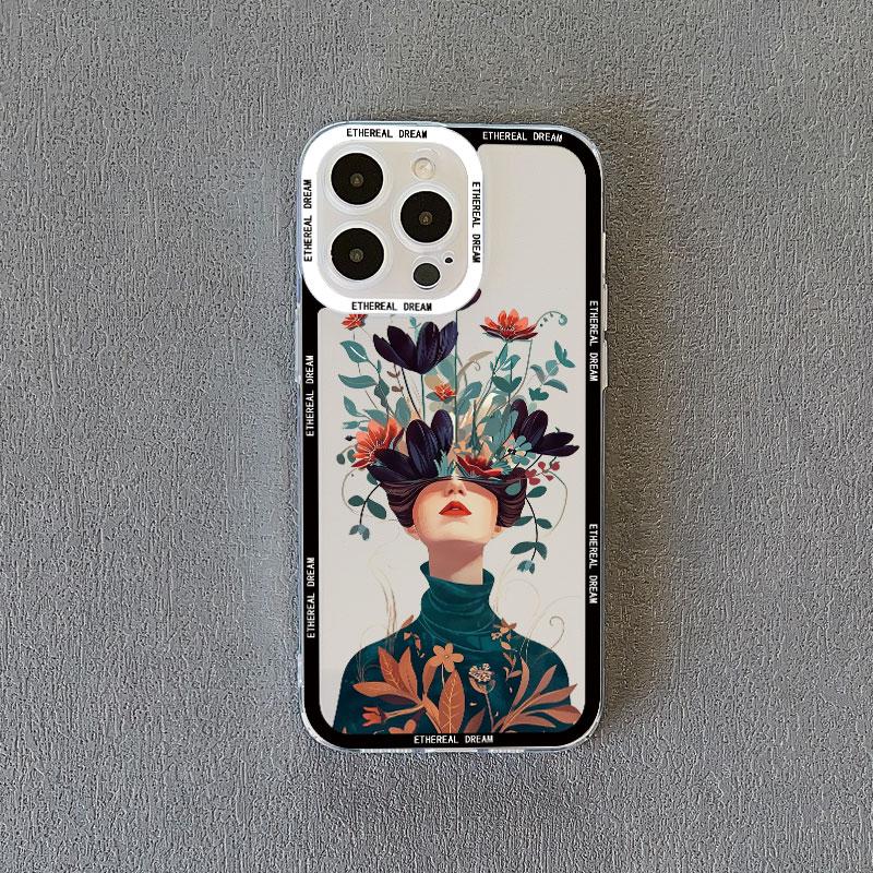 

Женский модный прозрачный чехол для телефона с ромашками для iPhone 15 12 11 Pro Max 13 14 Pro Max 7 8 15 14 Plus SE2 X XR XS Задняя крышка iphone 7 8 SE2