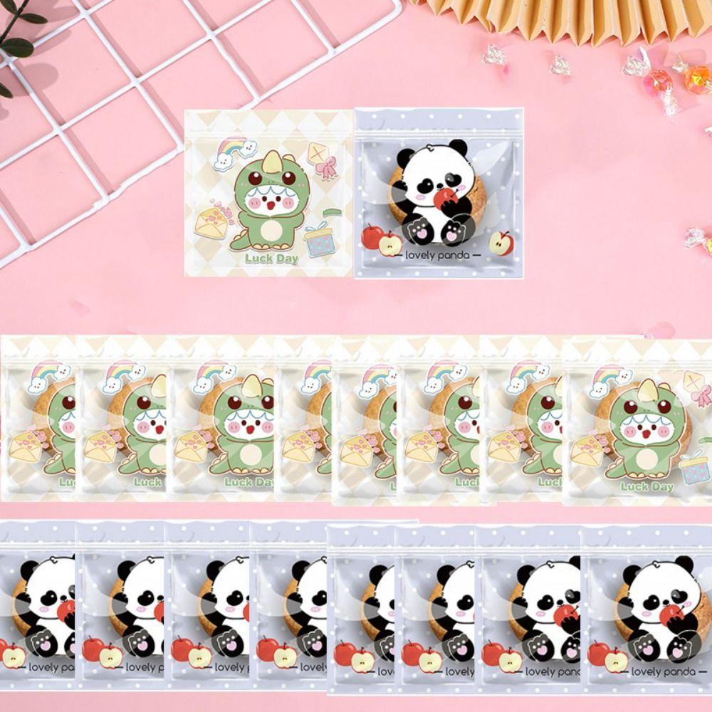 50Pcs Cute Food Storage Bag Cartoon Self Sealing Bags Jewelry Gift Packaging Bags  for Home