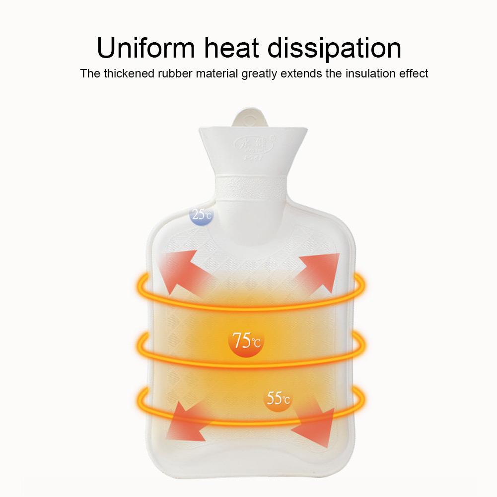 Cute Plush Puppet Hot Water Bottle Bag Warm Hand Feet Warmer Water Injection Bag for Home