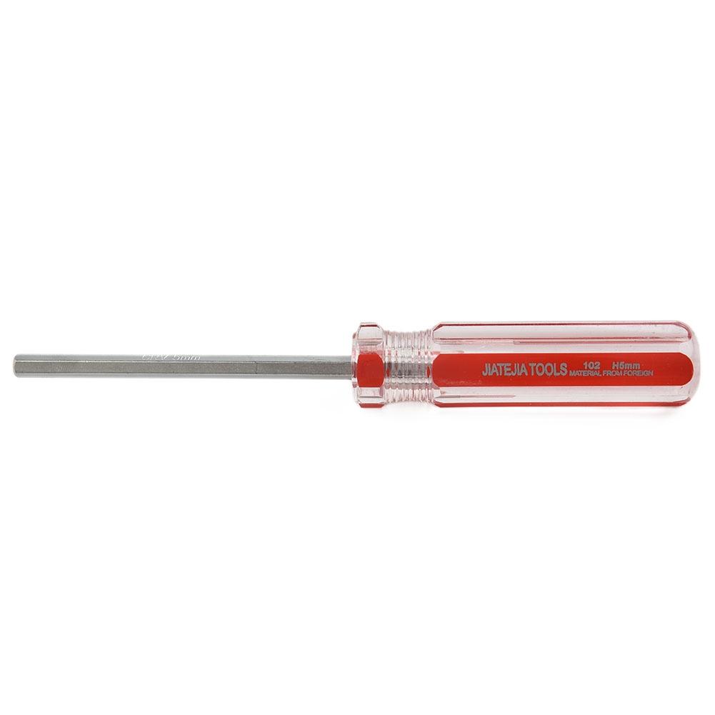 Hexagon Screwdriver Silver+Red Single Flat Head Hex Steel Toys