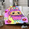 Cute Monster With Flowers Blanket With Customizable Name Comfortable In All Seasons Suitable For Sofas Beds Travel Camping And Office Decoration A