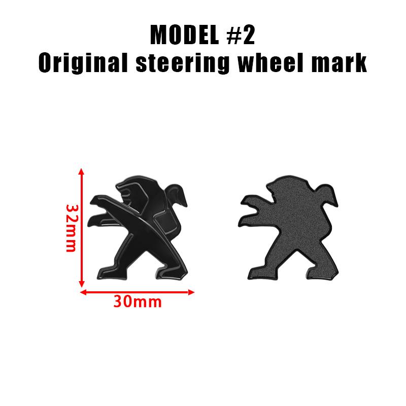 2026 Hot Car Sticker 3D ABS Car Interior Steering Wheel Sticker Emblem Badge For Peugeot 308 208 206 407 106 207 2008 508 Rcz GT