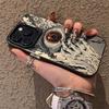 Spooky Scary Red Eye Laser Plated Case For iPhone 11 12 14 15 16 Pro Max 13 SE 3 2 7 8 Plus X XR XS MAX Shockproof Bumper Cover