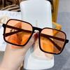 New Fashionable Brown Sunglasses Black Large Frame Anti Blue Light Glasses Computer Glasses Men Clear Glasses  UV400