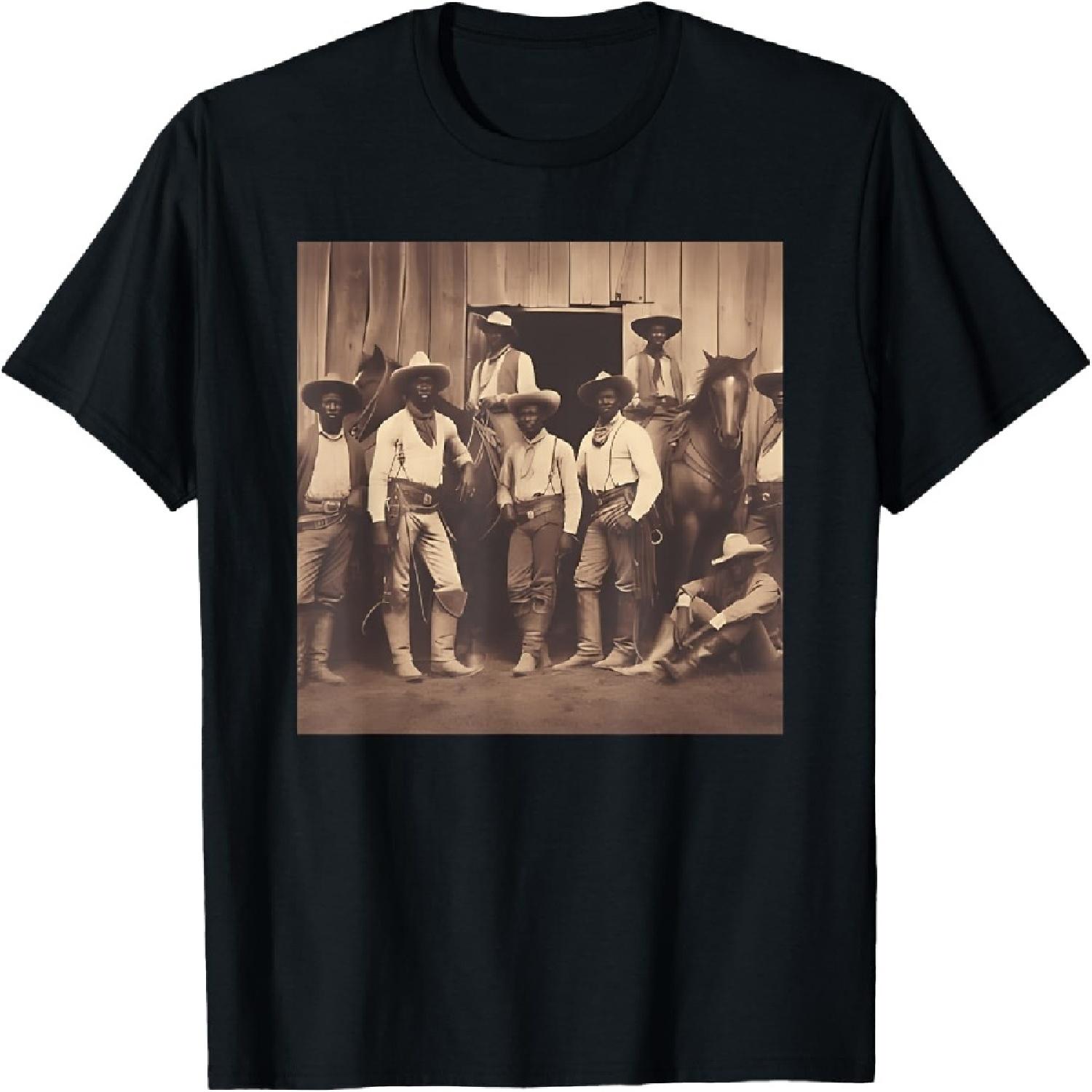 Black Cowboy Western Rodeo Melanin Black History Texas Mens T-Shirt XXXXXL разноцветный