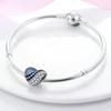 Charms Copper Infinite Love Blue Heart-Shaped Beads Fit Charms Plata Original Bracelet Beads Women Jewellery Making Diy