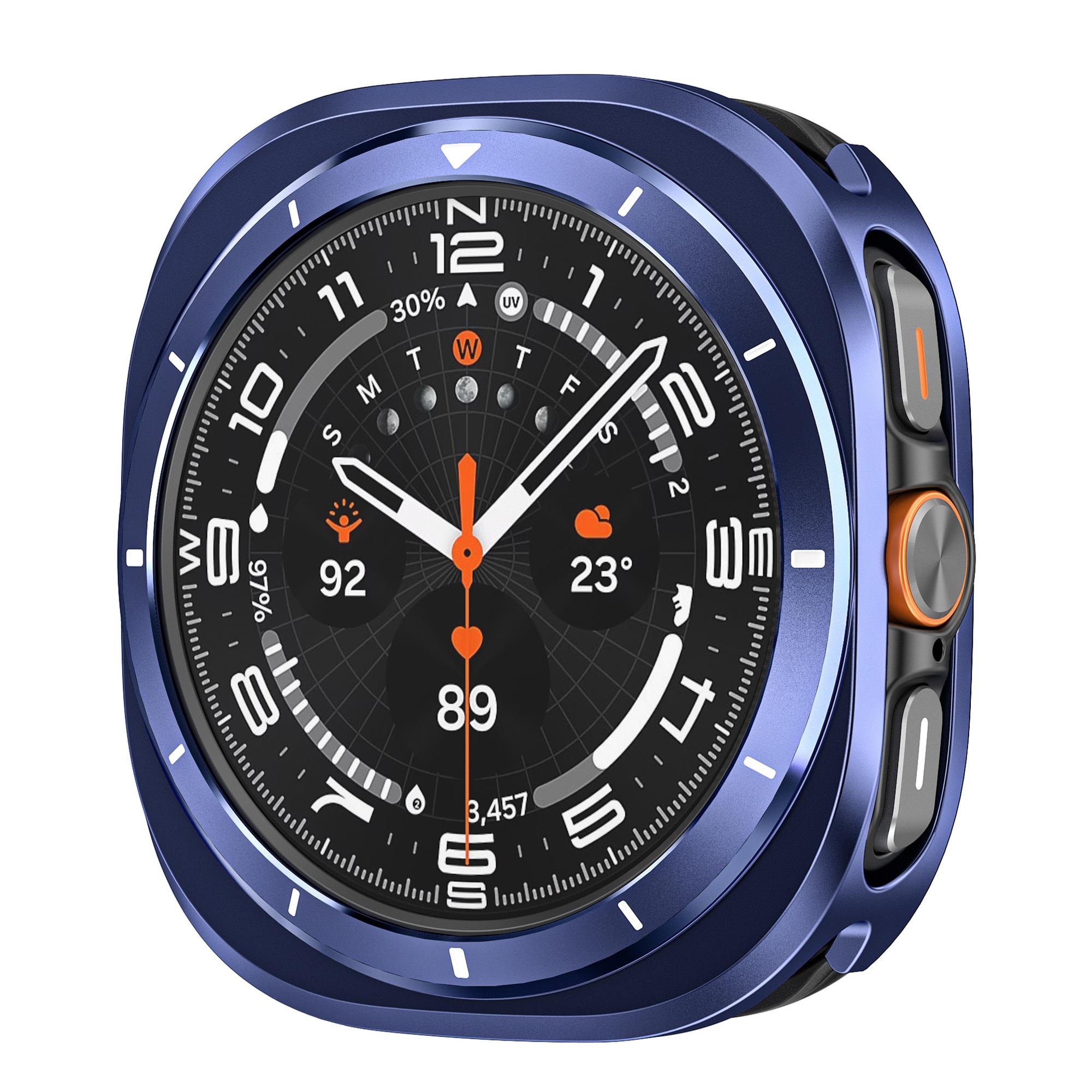 

Защитный чехол из алюминиевого сплава для Samsung Galaxy Watch Ultra 7 47 мм Чехол для SAMSUNG ULTRA 2025 Аксессуары Защитное стекло Watch 7 Ultra 47mm синий