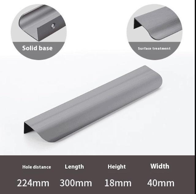 Verborgene Metall-Schubladengriffe, Moderne Schrankbeschläge für Kleiderschrank und Schubladen, 8 cm - 50 cm