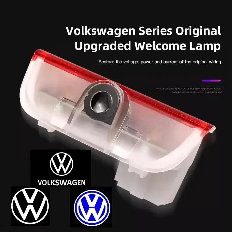 2 Stück Auto Emblem Projektionslampe Türleuchten Leuchten Dekoration Für VW Golf Touareg Eos CC Passat Variant B8 Touareg Tearamont