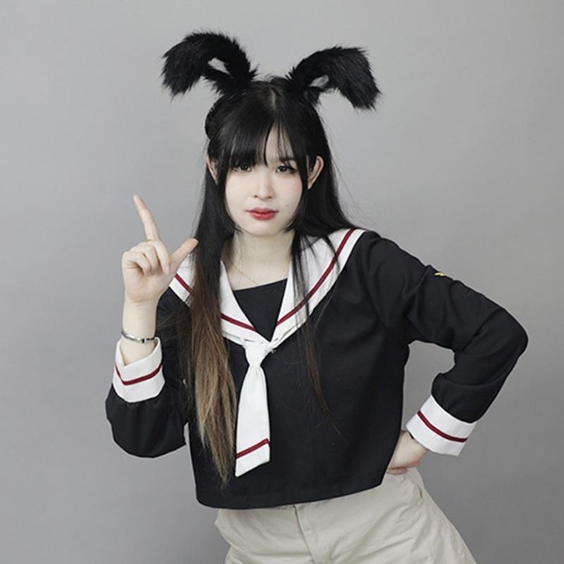 Soft Rabbits Tail Lovely Rabbits Ears Headband Plush Animal Tail Decorations Rabbits Ears Headwear for Halloween Party