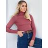 TIFICY Women's Fashion Casual Fall Winter Solid Color Print Long Sleeve High Neck Sweaters