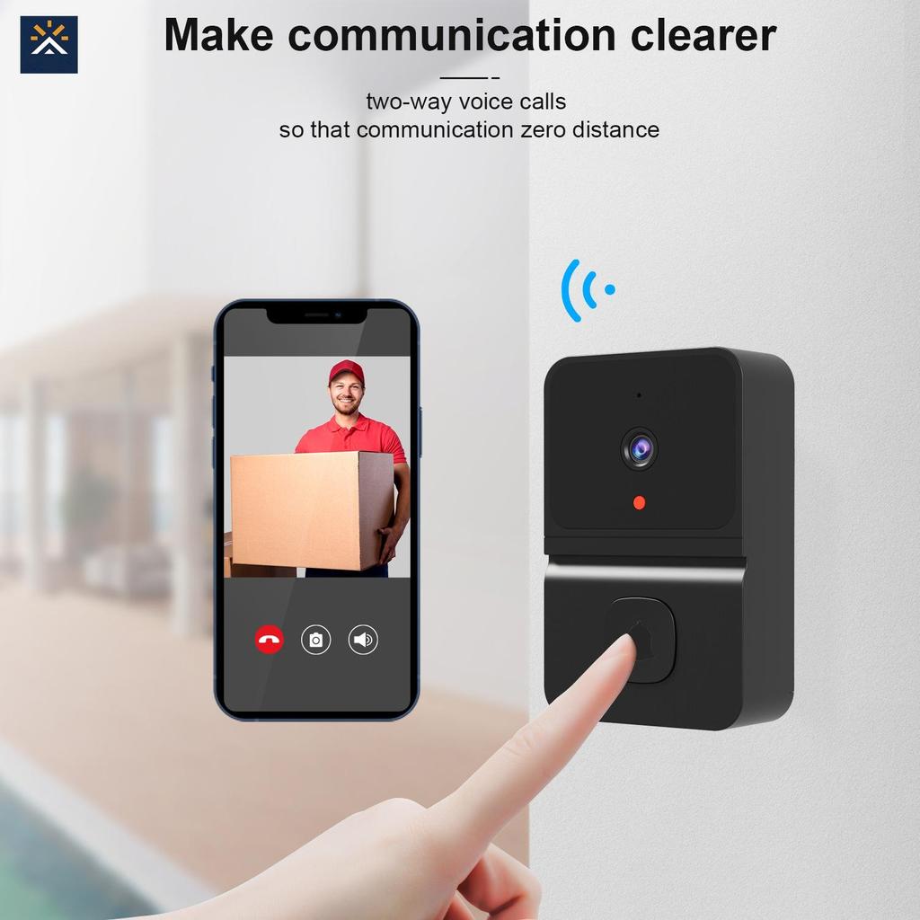 Z30 WiFi IP Video Doorbell Wireless Night Vision Door Phone Camera Two-Way Audio Intercom Visual Home Security Monitor DoorcameraAA