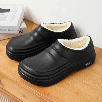 Pantofole in cotone da coppia per autunno e inverno, con isolamento in peluche, suole impermeabili e spesse, adatte per scarpe in cotone da uomo e da donna