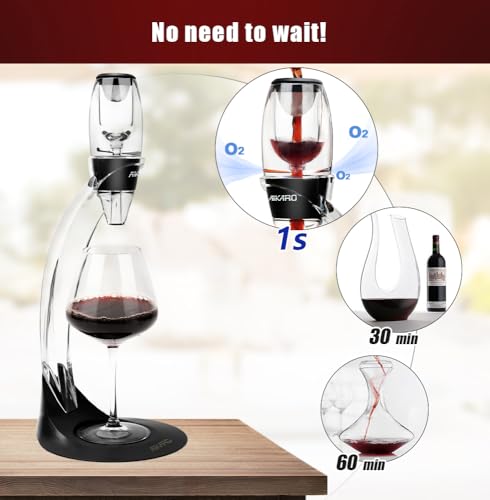 AIKARO - Automatic Wine Aerator Decanter with Filter, Stand & Corkscrew (Set)