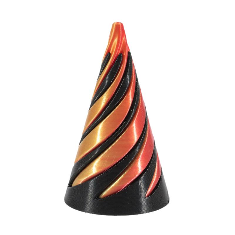 3D Printed Spiral Cone Toy Fidget Toy Impossible Pyramid Passthrough Sculpture Mini Vortex Thread Illusion For Kids And Adults