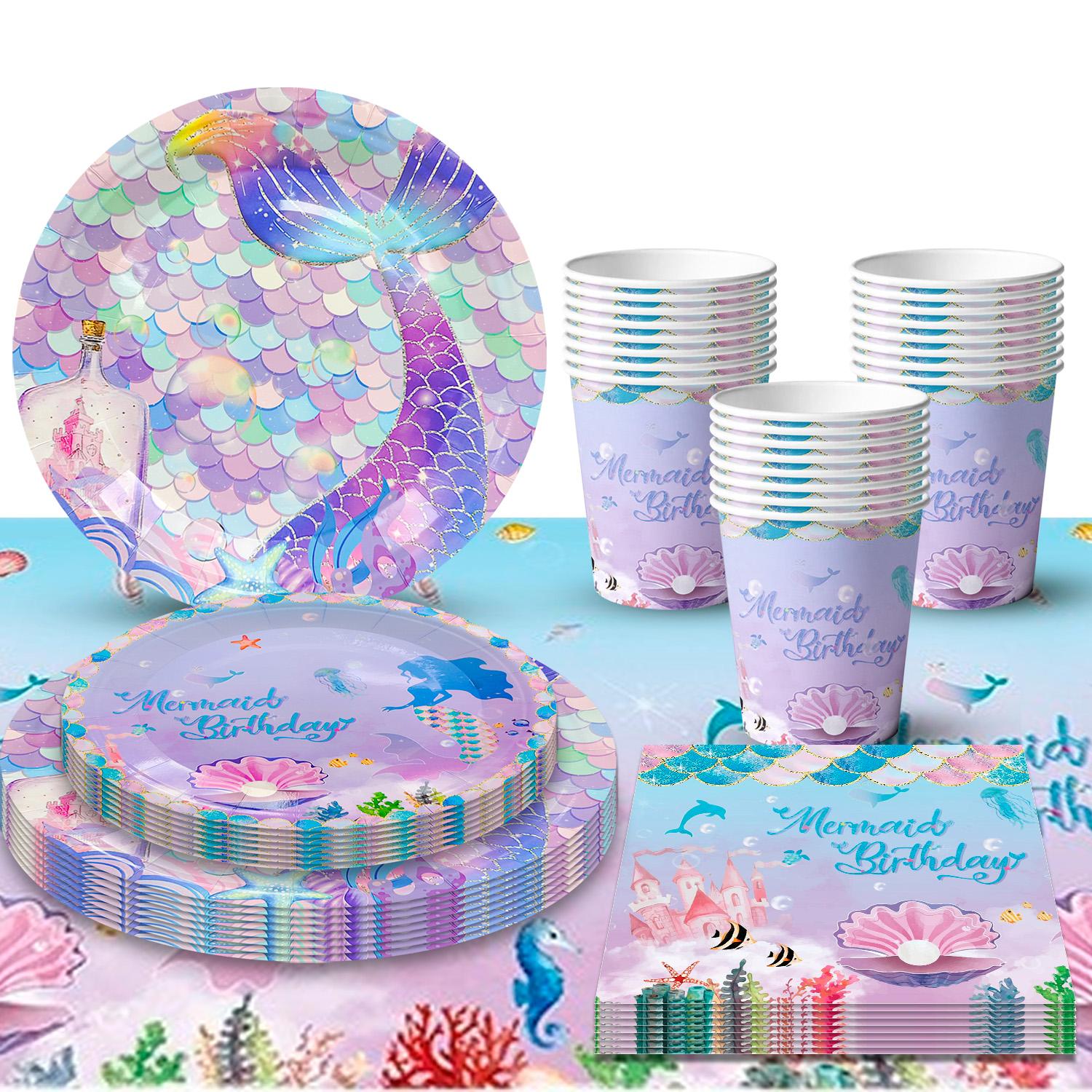 

Cartoon fish Party Supplies,Cartoon fish Birthday Party Tableware Set Party Plates Cups Napkins Tablecloth etc Party Supplies