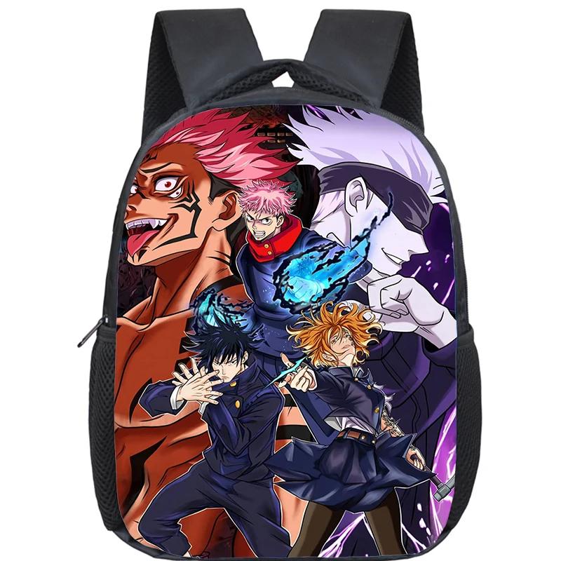 Anime Jujutsu Kaisen Backpack Boys Girls Kindergarten Book Bag Children School Bags Manga Gojo Satoru Yuji Itadori Backpack Gift