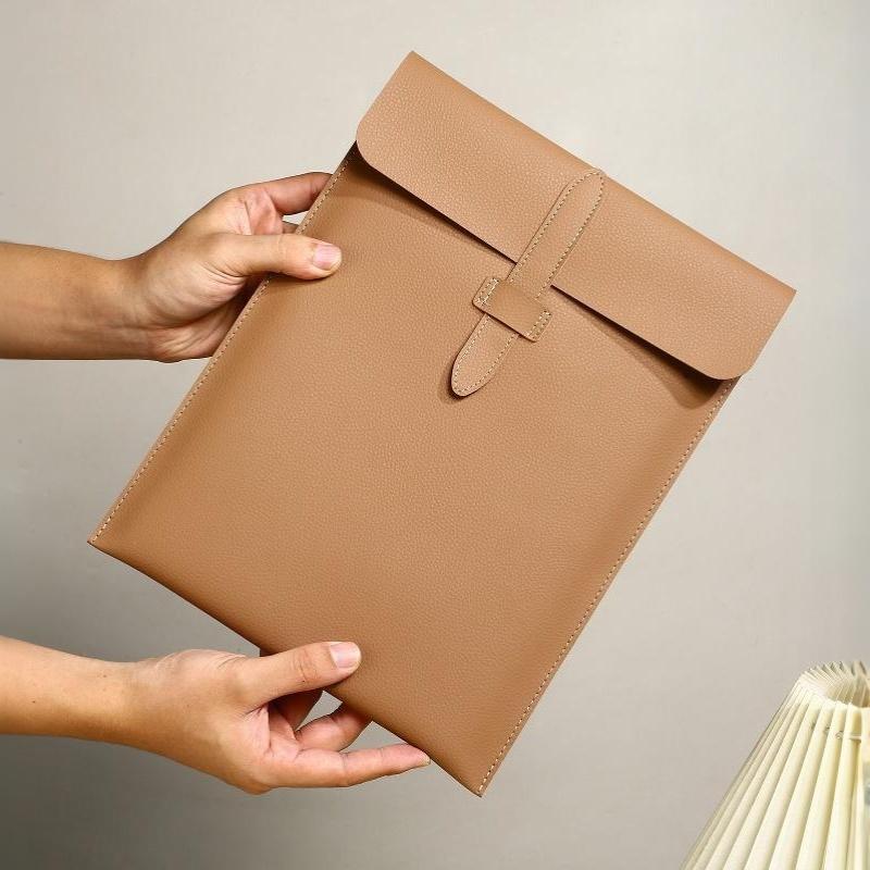 A4 Kůra Vertikální Silná Kožená Taška na Dokumenty Složka Úložiště Pro Smlouvu Fakturu Tablet Zpět do Školy