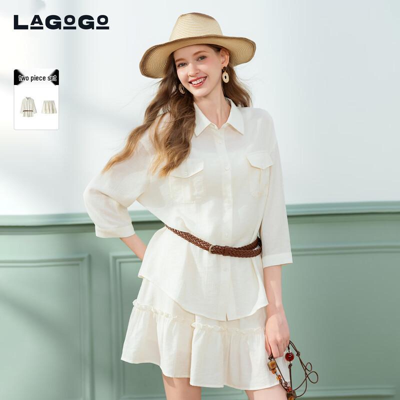 LAGOGO Women s Slimming Two-Piece Commuter Set M