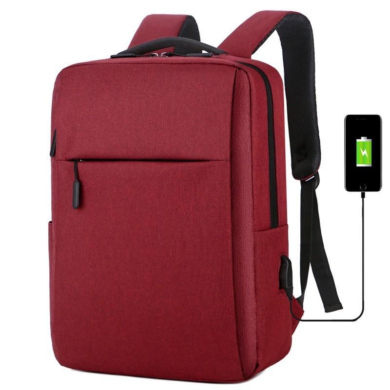 Mens Travel Backpack With Usb Charging And Water Resistant Oxford Fabric For Business Commuting