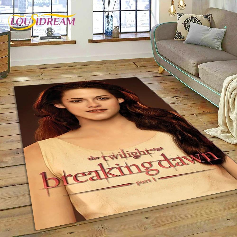 3D Saga Twilight Edward Bella Tapis Moquette pour Salon Chambre Décoration de Maison, Tapis de Sol Antidérapant Décoration pour Canapé Paillasson