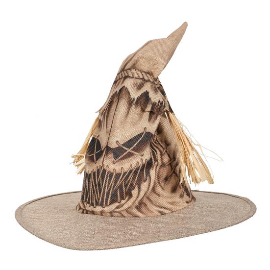 Halloween Scarecrow Hat Straw Witch Hat Halloween Party Cosplay Costume for Men Women Dress Up Accessory