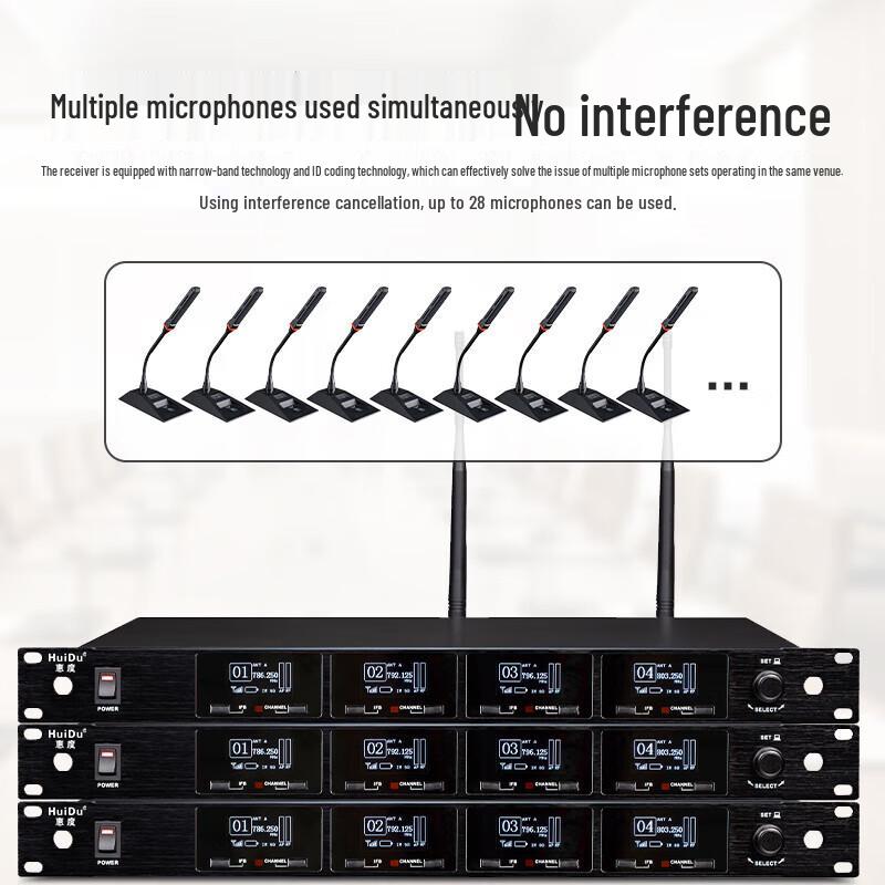 Huido Professional Wireless Gooseneck Conference Microphone System (CN Version)