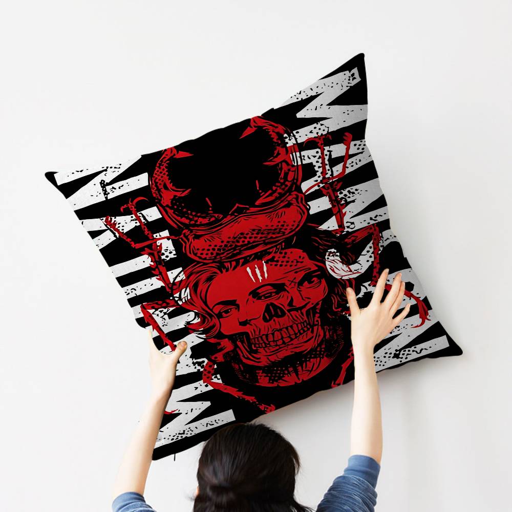 M-Marilyn M-Manson Singer Personalized Picture Text Home Decorative Pillows Household Gifts 45X45Cm
