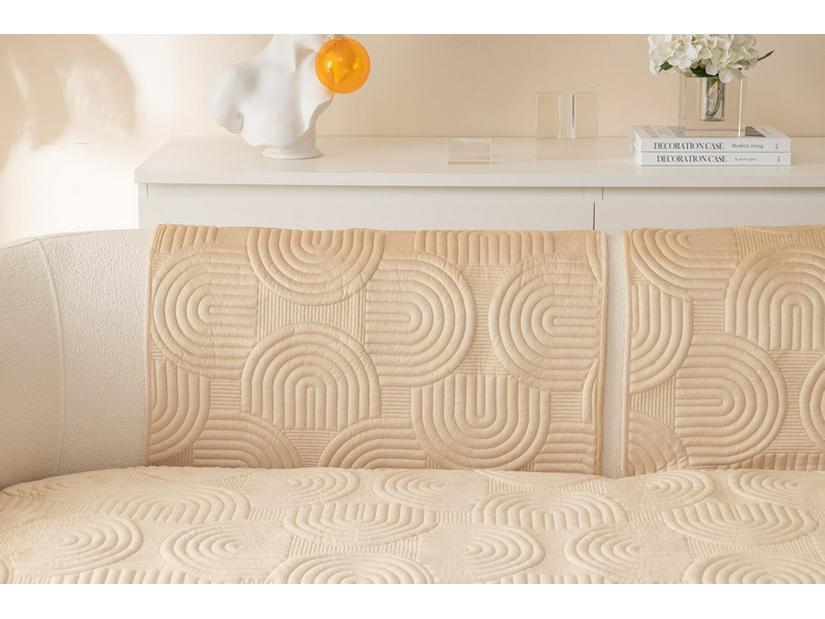 Autumn/Winter Plush Thickened Non-Slip Sofa Cushion - 2022 Quilted Solid Color Cover