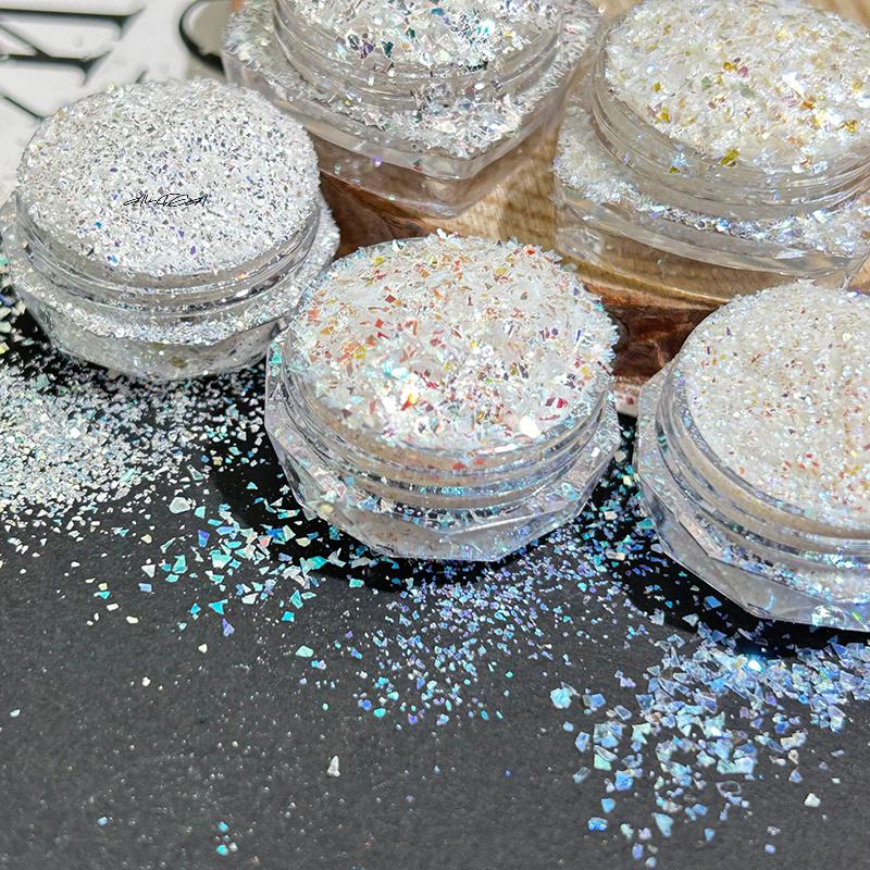 10Pcs Refillable Nail Bottles Clear Cream Jar Small Sample Can Tin for Nail Glitter Powder Decoration Box Pot