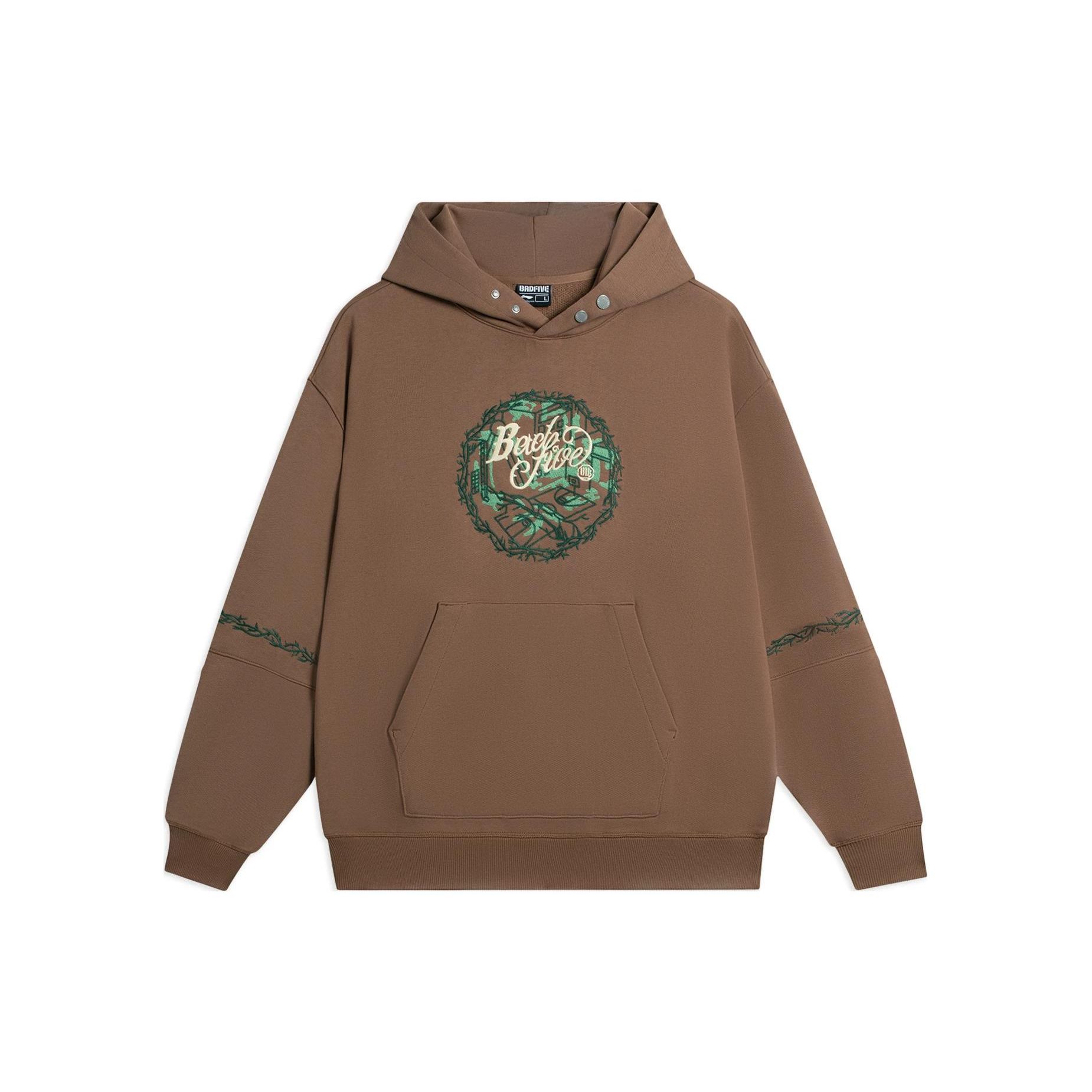 Li-Ning AWDS643-2 Unisex BadFive Graphic Hoodie Brown S