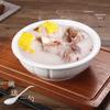 Pure White Large Ceramic Soup & Noodle Bowl - Deep Tureen for Rice, Ramen, Restaurant or Home Use.
