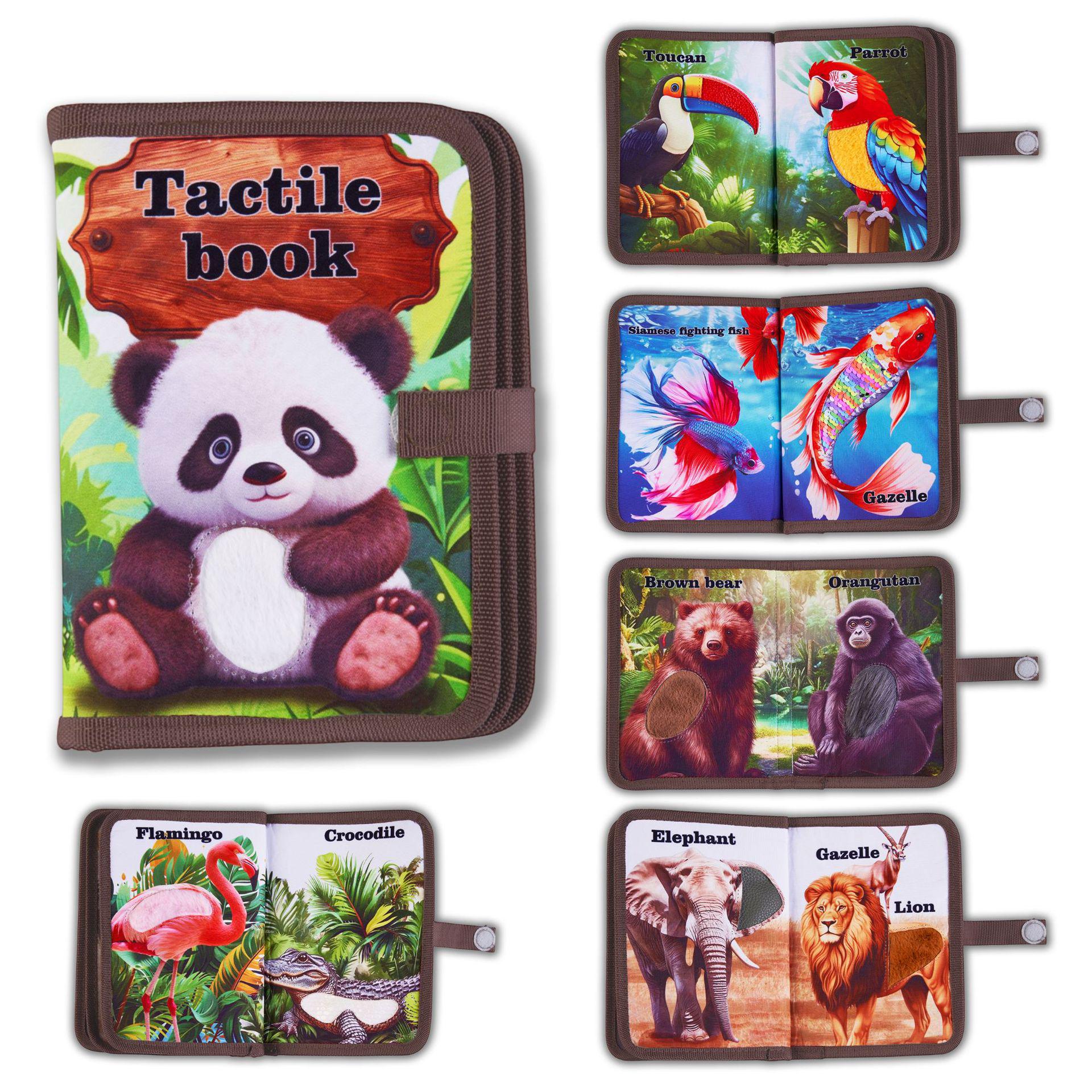 Child s Interactive Animal Touch Book - Durable, Tear-Resistant Early Education Cognitive Picture Book