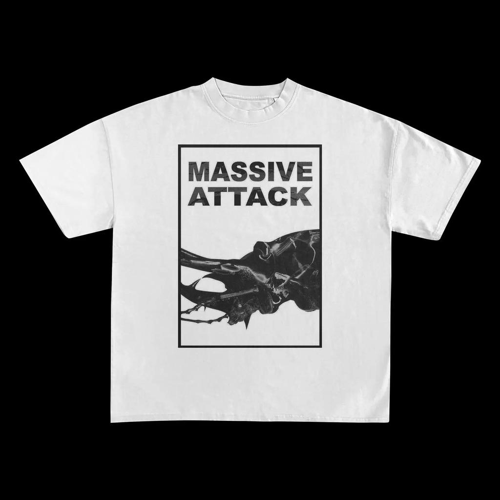 Massive Attack T Shirt Mezzanine Album Cover Unisex Vintage Washed Streetwear Casual Slightly Fashion Unisex