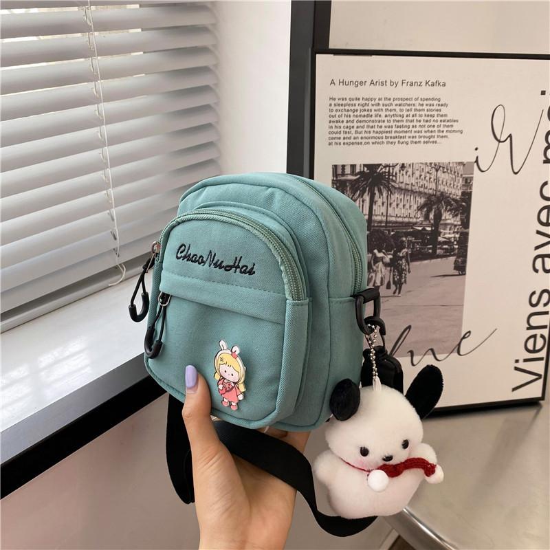 2025 Summer New Messenger Bag Cute Cartoon Korean Go Out Portable Bag Change Bag Messenger Mobile Phone Bag