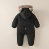 Autumn Winter Baby Girl Clothes Snowsuit Plus Velvet Thick Baby Boy Jumpsuit 0-3 Years Romper Boy Overalls Toddler Coat