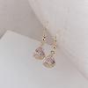 Women Temperament Drop Crystal Earrings Simple Wild Micro-set Hook Dangle Earrings