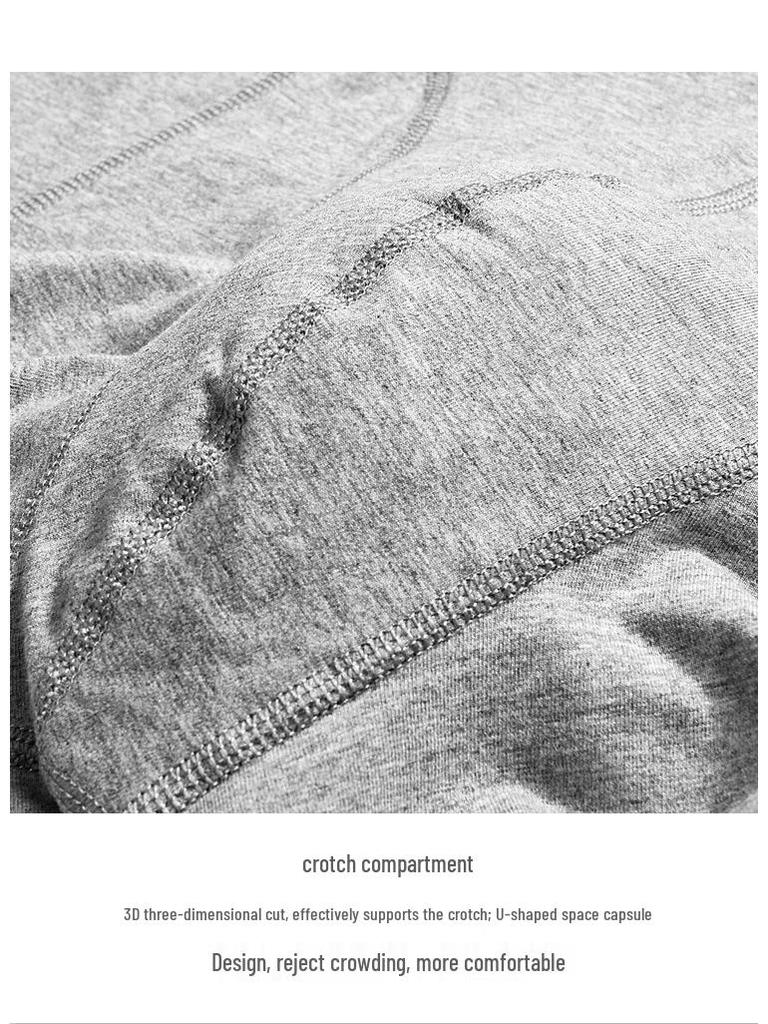 Męskie bokserki z czystej bawełny ze średnim stanem i luźnymi nogawkami - Wygodne, oddychające, duże rozmiary (Długie)