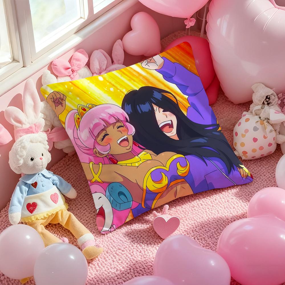 Z-ZENSHU Anime Cushion Cover Pattern Printed Pillowcase for Living Room Sofa Cushion Cover & Bedroom Decor