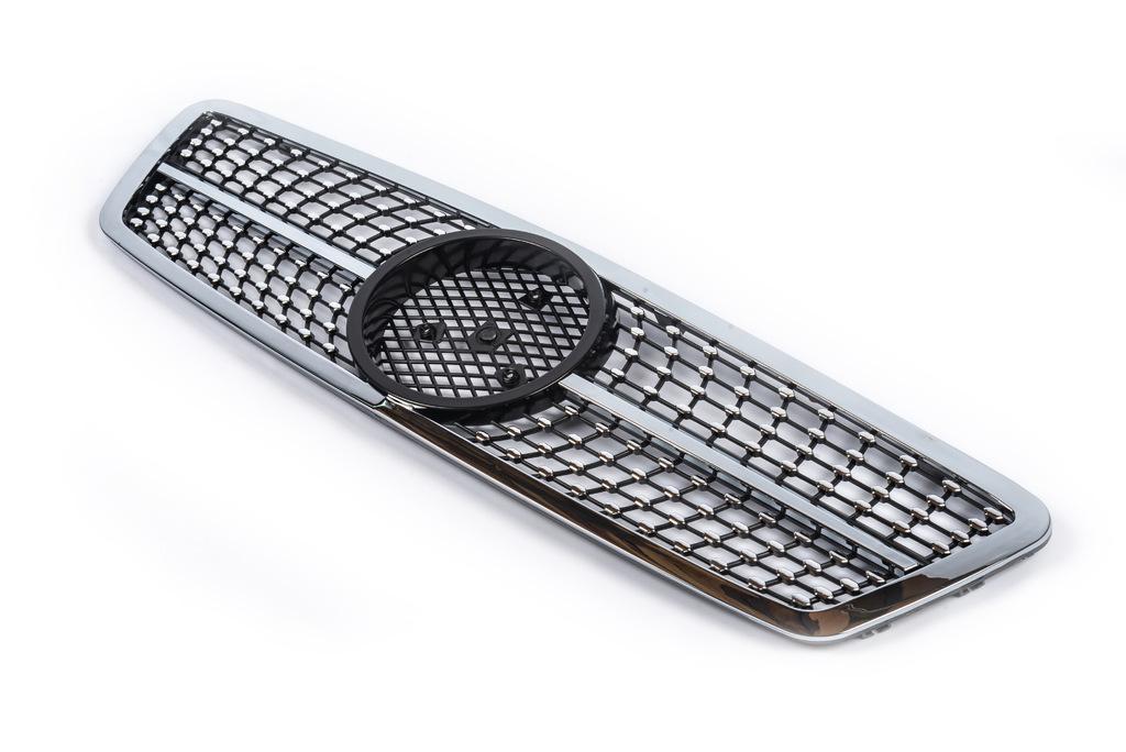 Diamond Silver Front Grille for Mercedes C-class W203 2000-2007