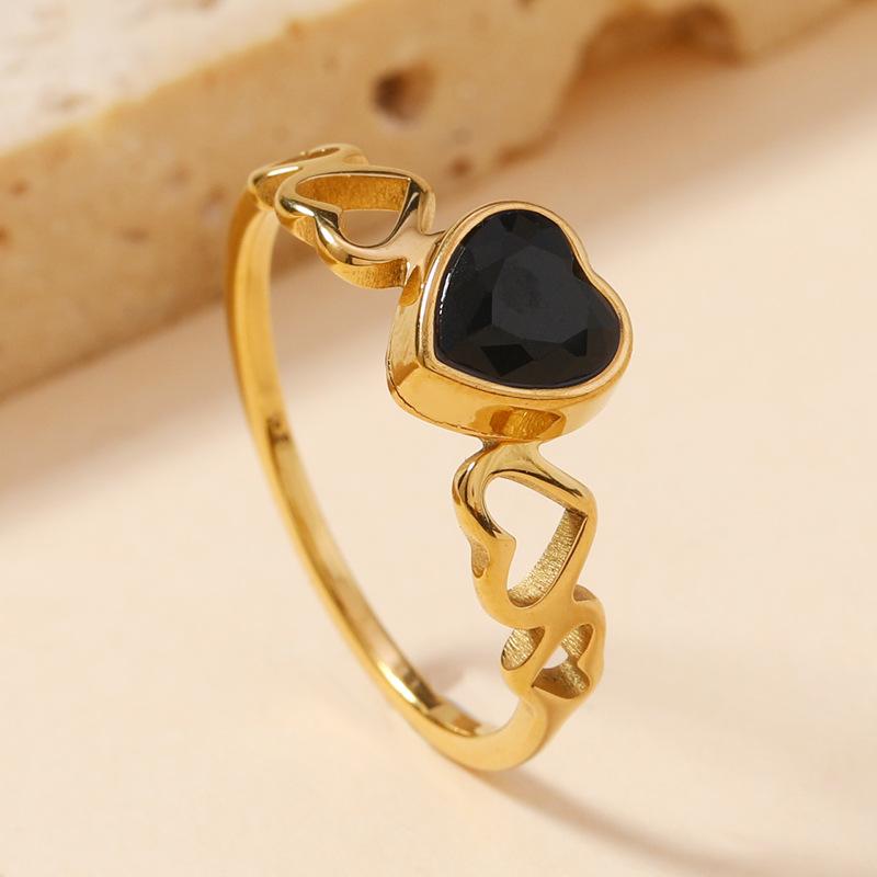 Colored Zircon Geometric Water-Drop Ring Women Minimalist Trendy Finger Rings Luxury Zircon Birthday Gift Wholesale 2025 New In