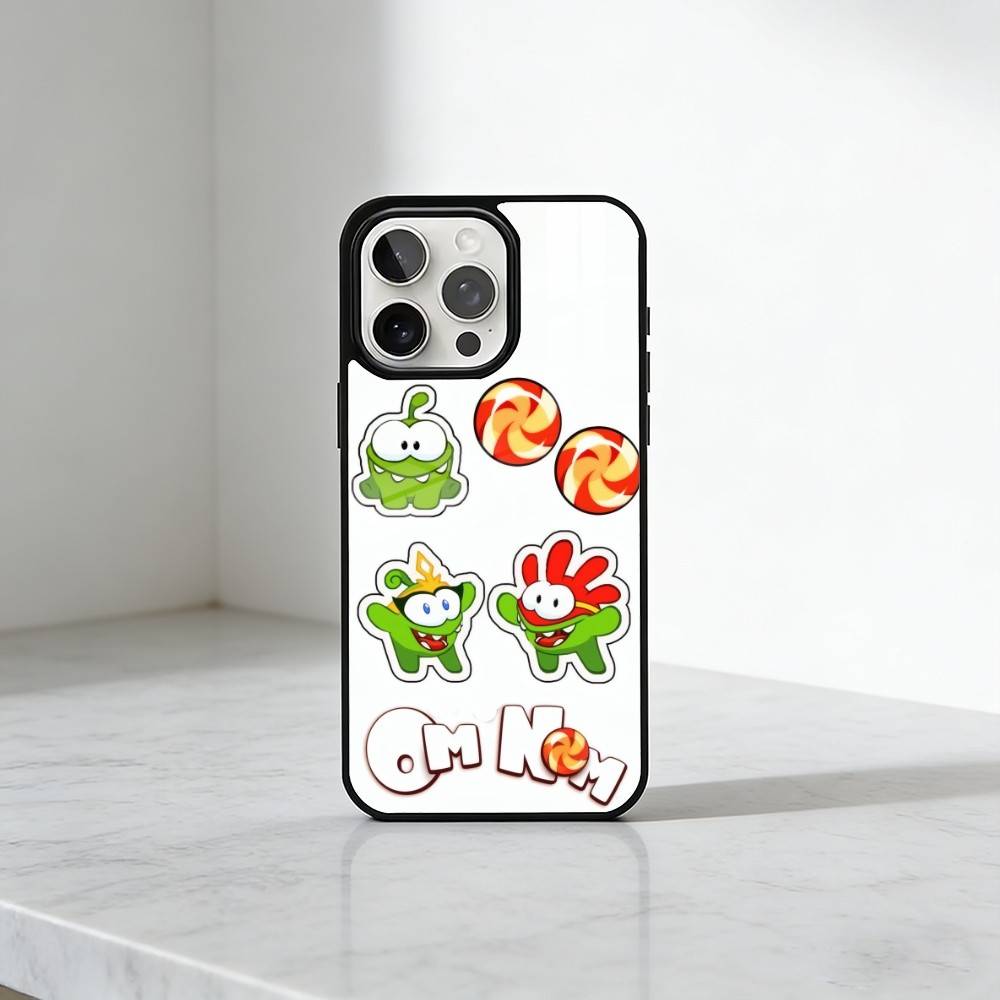 

Cute Om N-Nom Phone Case For iPhone17,16,15,14,13 Plus,Pro Max Magnetic For Magsafe Wireless Charging iPhone12PRO
