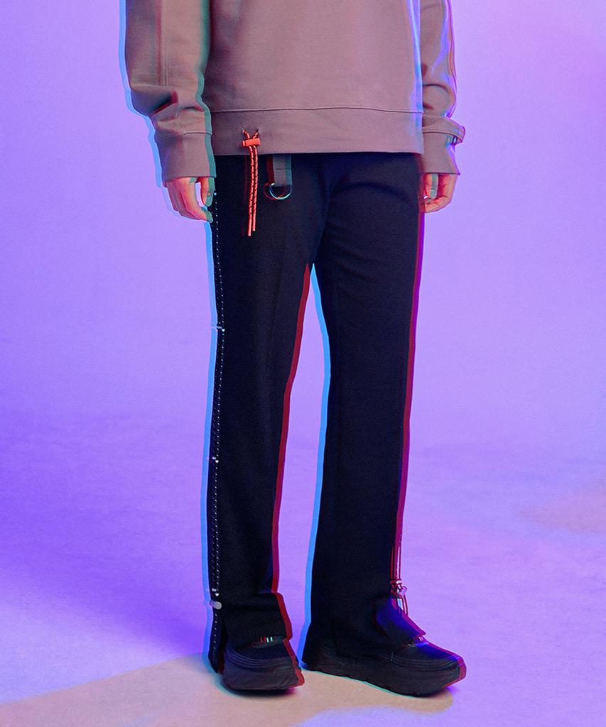 INDIGO MIDNIGHT Side String Slacks Black