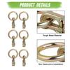 6PCS L Track Double Stud Tie Down Fitting with O Ring For Track Rail For Truck Bed Trailer Cargo Control Pickup RV ATV