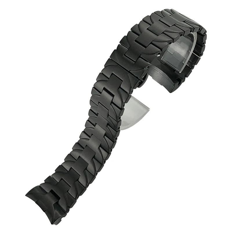 

PAM441 111 00448Stainless steel watch strap, stainless steel replacement watch chain 24mm Pangdahai Steel Belt 24mm чорний