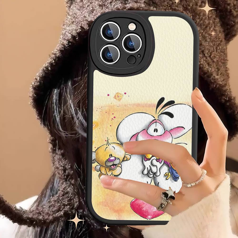 

Cartoon D-Diddl Phone Case For IPhone 16 15 14 11 12 13 Pro Max Plus Back Leather Shell iphone 12