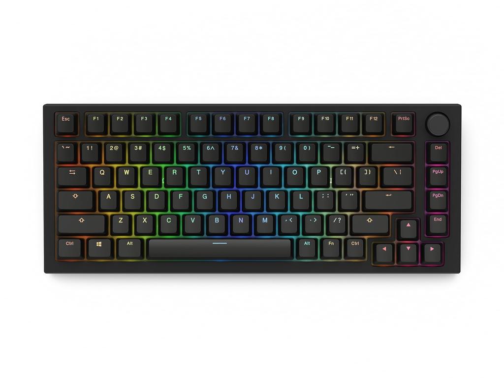 Glorious GMMK ABS Doubleshot V2 USA Base Kit - Black 123 Keycap Set for Mechanical Keyboards GLO-KC-ABS-USKIT-B KB686